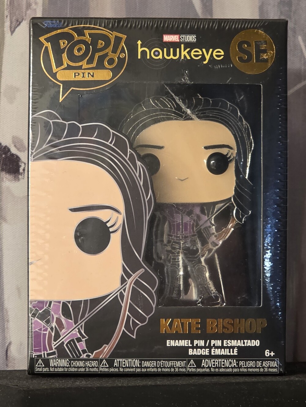 Kate Bishop Hawkeye Marvel Studios Funko Pop Pin SE Enamel Pin With Stand